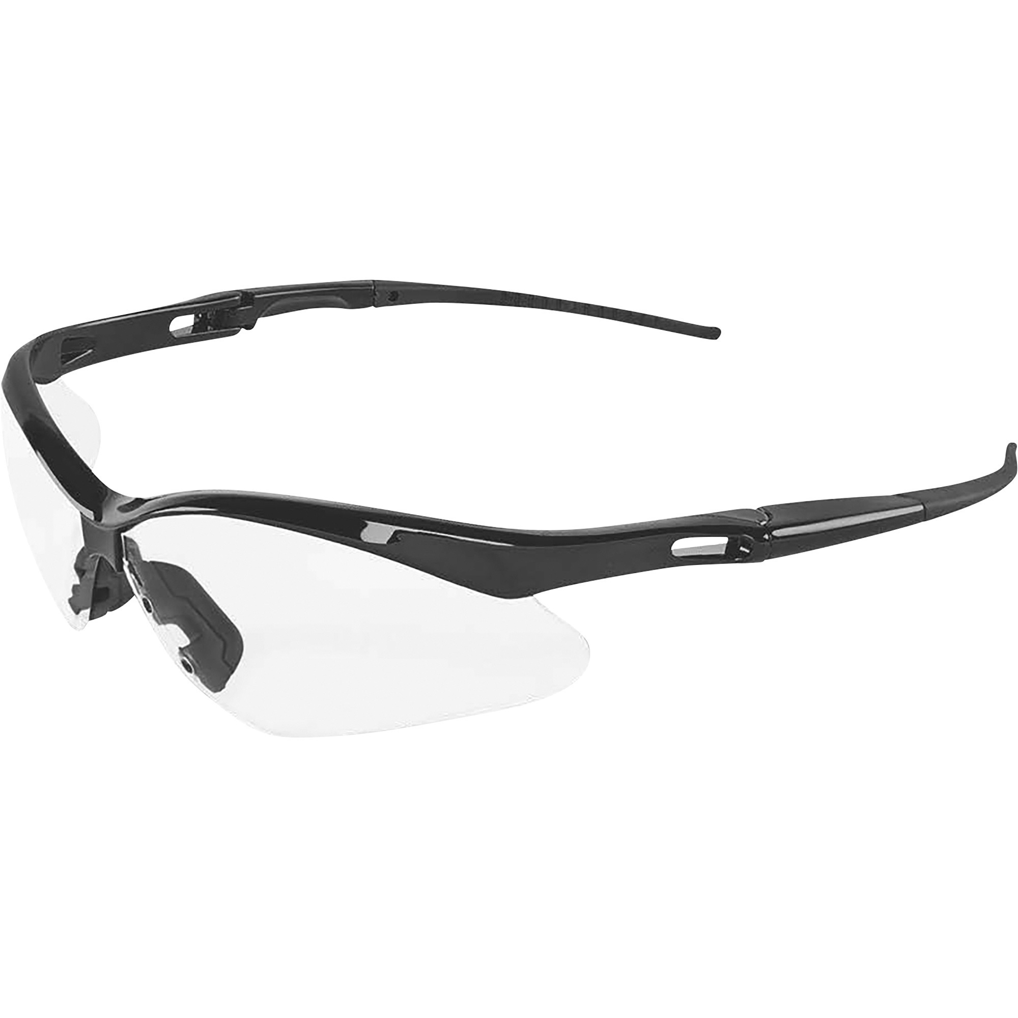Bullhead Spearfish Anti-Fog Economy Safety Glasses, 12 Pairs, Clear Lenses, Shiny Black Frames